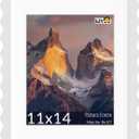 11x14 Wavy Picture Frame with Mat for 8x10, Real Glass and Wooden Frame - Tabletop or Wall Hanging Photo Frame (1 Pack, White)