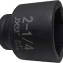 3/4" Drive 2-1/4" Impact Socket, 6-Point, Heat Treated