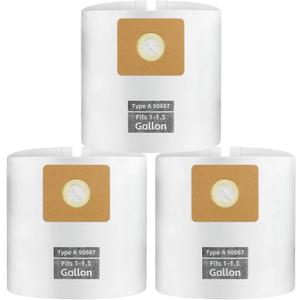 3 PCS Preferential Set Shop Vac 1-1.5 Gallon Vacuum Bags, ALYYDBG Type A 90667 9066700 9066733 High Efficiency Collection Bags