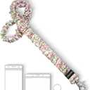 Lanyardio Stretchy Scrunchie Lanyard for ID Badges Keys, Cute Teacher Lanyard for Women with 2 Card Holders 19.24 Inch