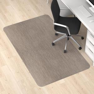 Blvornl Office Chair Mat for Hardwood Floor and Low Pile Carpet, 45"x 53" Desk Chair Mat for Hard Wood, Anti-Slip Hard Floor Protector Rolling Chair Mat, PVC Mat Desk Rug for Home, Dark Brown