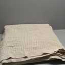Bedsure 100% Cotton King Size Blanket for Summer, Ultra Soft Waffle Weave King Blanket for Bed, Lightweight Thin Woven Breathable Bedding Gifts for Women, Men, Kids, Linen Beige, 108" x 90"