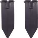 Cheopha Landscape Lighting Stakes Outdoor Light Stake, Ground Stake Heavy Duty ABS Stake 8" Length 1/2"-14 NPSM Thread Corrosion Resistant for Outdoor Landscape Lighting Stake Replacements 2-Pack