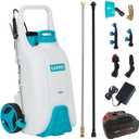 Garvee 13 Gallons Battery Powered Sprayer with Wheeled Cart, 18V 4Ah Electric Sprayer with 6 Nozzles & 2 Wands, 4-6 Hour Runtime, 80PSI Adjustable Pressure, Trigger Lock, Yard Sprayers for Lawn