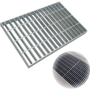 Galvanized Steel Outdoor Drain Grate, Metal Heavy Duty Sewer Drain Grate for Yard Garden, Replacement Silver Driveway Concrete Floor Channel Grate, Catch Basin Drainage Cover (20x40in)