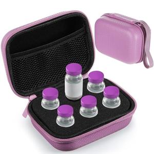 Teenyyou 6 Slots Insulin Peptide Fridge Carrying Case Vial Holder Storage Protector Bag, Fits Standard 10ml Vials, Insulin Cooler Travel Kits Case Organizer Diabetes Protector(Purple)