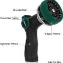 2 x Garden Hose Nozzle, Heavy Duty Hose Sprayer with Thumb Control, 10 Spray Patterns, Reinforced Metal Shell, Comfortable Grip for Lawn, Plants, Car & Pet Washing – Forest Green, 120.8 cubic inches