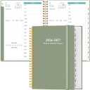 2026-2027 Daily & Monthly Planner - One Page Per Day, Daily Planner 2026 from July 2026 to June 2027, Planner 2026-2027 with 12 Monthly Tabs, 6.4" x 8.5", Green