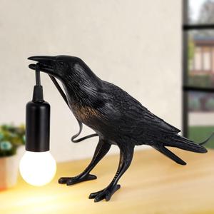 Crow Lamp - Raven Lamp Adjustable Brightness with BulbBird lampCrow Light Gothic Halloween Decor for Bedside Bedroom Living Room Decor