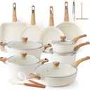 SENSARTE Ceramic Cookware Sets, Pots and Pans Set Non stick, Non toxic Healthy Induction Cookware, 26 Pcs Nonstick Kitchen Cooking Set, w/Frying Pans Set, Saucepans Set