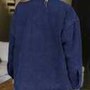 Dokotoo Denim Jacket for Women Fashion Solid Oversized Long Sleeve Button Down Shacket Jacket Coat with Pockets (Blue, M)