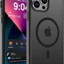 DEERLAMN Magnetic Matte Case for iPhone 15 Pro Max 6.7-Inch, [Compatible with MagSafe][Military Grade Drop Protection] Anti-Fingerprint Slim Translucent Shockproof Protective Phone Cover, Black