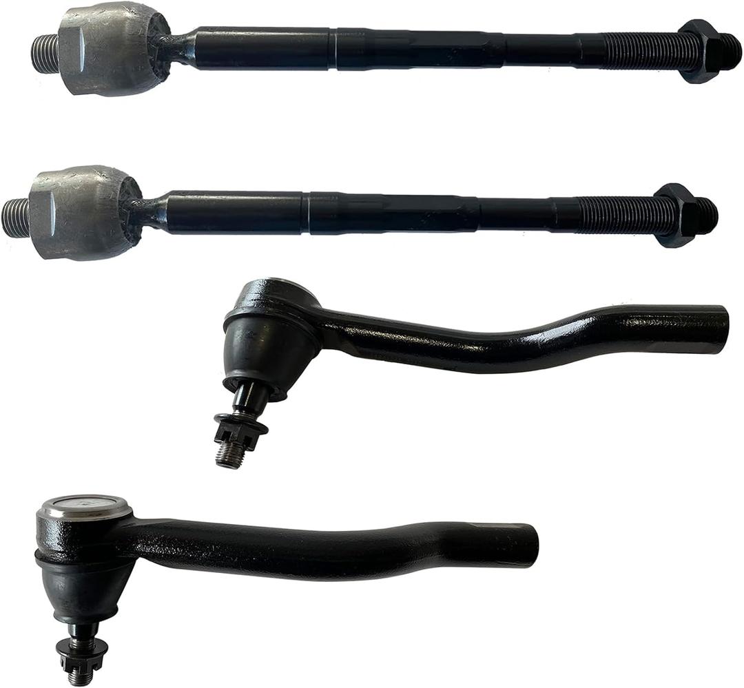 Front Tie Rods FITS for Nissan Pathfinder 2013-2020, for INFINITI QX60 2014-2020 (2016-2017: 3.5L Models), ES801265 ES801266 EV801209 Front Outer and Inner Tie Rod Ends- 4pc Set