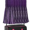 Rengue 23" Dance Duffle Bag with Garment Rack, Rolling Garment Bags for Travel, Wheeled Upright Luggage Closet Suitcase in Black+Pink