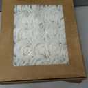 Artificial Flowers White Roses 100PCS Real Looking Foam Fake Roses with Leaves and for DIY Wedding Bouquets Bridal Shower Centerpieces Party Decorations (White, 100)