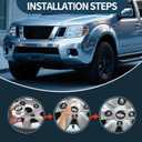 2pcs Silver Wheel Center Caps Compatible with Nissan Frontier 2000-2002 & Xterra 2000-2004 16inch Wheels Replacement for 40315-7Z100