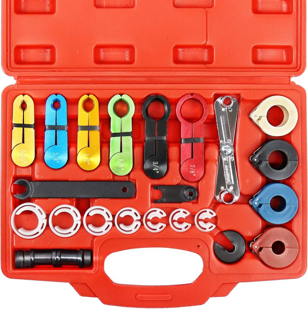 YSTOOL Master Quick Disconnect Tools 22PCS Kit for Automotive AC Line Fuel Hose and Transmission Oil Cooler Tube to Repair Fuel Pump Fuel Filter, Compatible with GM Ford Dodge Mazda and Chrysler