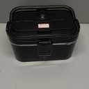 TRAVELISIMO Extra-Large Electric Lunch Box For Adults Holds up to 8 Cups - 80W Heated Lunch Box 1.8L Electric Food Warmers for Travel & Work, Portable Food Warmer - Loncheras Para Hombres De Trabajo (Black)