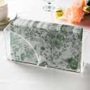 Acrylic Guest Towel Napkin Holder for Table，Guest Towel Holder, Clear Waterproof Vertical Napkins Holder for Dining Table，Disposable Hand Towels Tray for Bathroom, Hotel, Kitchen（Model c）