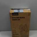 CAROTE 14 Pieces Knife Set with Block, Forged, High Carbon Stainless Steel Sharp Blade Block Knife Set, Dishwasher Safe Cutlery, Cream