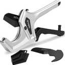 AIRAJ Ratchet PVC Pipe Cutter Heavy Duty,Cuts up to 3 Inches,PVC Cutter with One-Click Blade Replacement,Plastic Pipe Cutter, PVC Cutter Tool,PEX Pipe Cutter,PVC Pipe Shears with Extra Spare Blade (3'' (76mm MAX))