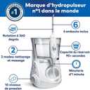 Waterpik Aquarius Water Flosser For Teeth Cleaning, Gums, Braces, Dental Care, Electric Power With 10 Settings, 7 Tips For Multiple Users And Needs, ADA Accepted, White WP-660