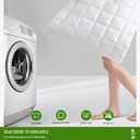 UNILIBRA Twin Mattress Pad Waterproof Rayon Made from Bamboo, Fitted Deep Pocket Mattress Cover fits 6''-19'', Breathable Quilted Mattress Protector, White