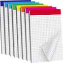 Tenceur 8 Pack Grid Paper Pad 4 x 6 Inch Graph Paper Pad, Graft Paper 30 Sheets Graph Ruled Grid Pad Notebook Notepads Memo Pads Math Grid Note Pad Scratch Pads Assorted Colors (5 Squares Per Inch)