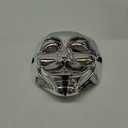 Guy Fawkes Mask -V for Vendetta Anonymous Cosplay Party Mask for Halloween, Silver