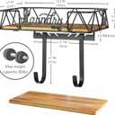 PERFNIQUE Ironing Board Holder Wall Mount, Ironing Board Hanger, Iron Board Wall Mount(T&V Shaped), Iron Storage, Laundry Room Organization&Farmhouse Laundry Room Decor