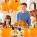 3 x Pumpkin Balloons Thanksgiving Foil Balloons Fall Balloon for Thanksgiving Themed Party Decoration Supplies Fall Harvest Pumpkin Birthday Decoration Decor Ballons Arch Kits Party Balloon Set 5pcs
