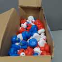 Junkin 400 Pcs Patriotic Rubber Ducky Bulk 1.57 Inch 4th of July Float Rubber Ducks Independence Day Small Duckies Bulk for Memorial Day Party
