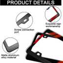 2PCS License Plate Frames Matte Black License Plate Cover Holder Aluminum Alloy Metal License Plate Covers Sport Stripe Keychain Black Tire Valve Cap Compatible with Dodge Charger Challenger (Grey)