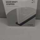 Premium Velvet Door Draft Stopper, 30'' to 36'' Adjustable Gap Filler, Double-Sided Windproof Seal, Easy Install to Block Noise, Cold Air, Light, Dust, and Drafts (Black)