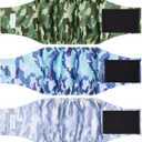 Paw Legend Washable Dogs Diapers Male Dog Belly Bands for Male Dogs Diapers Reusable Puppy & Doggie Diapers Male (3 Pack, Large) (Camo)