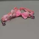 Pink Puppy Collar with Bell & Bow, 2-Pack Bowtie Cat Collar with Bells, Tiny Female Dog Collar for XXS Xs Small Pet Girl Dogs Kitten