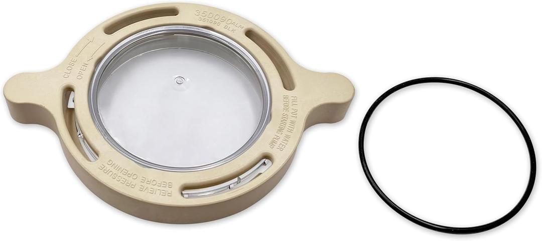 350090 Clamp and 350091 Lid Replacement for Superflo Inground Pool and Spa Pumps,Include O-ring,Complete Pool Pump Locking Ring Aftermarket Part.
