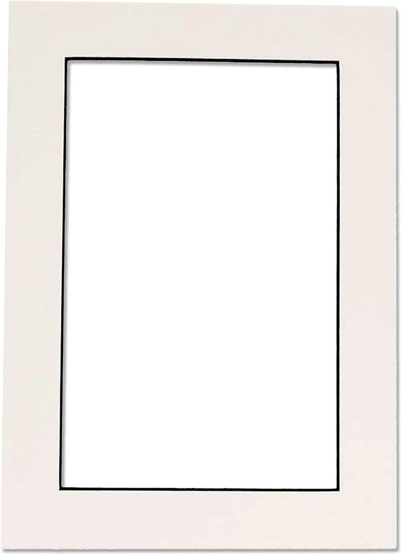 Poster Palooza 11x14 Precut White with Black Core Picture Matboard for 8x10 Photo - for Frames Measuring 11 x 14 Inches - Bevel Cut Matte to Display Art Measuring 8 x 10 Inches - Acid Free ONE MAT