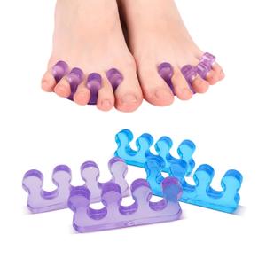 SUNFATT Toe Separators for Pedicure,Toe Separators for Women,Pedicure Toe Spacers for Separating Toenails or Nails,Easy Finger and Toenail Polish Grooming,Soft Gel Toe Spacers Pedicure Kit.(2 Blue Pieces)