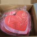 Hanaive 18 Pcs 3 Sizes Valentine's Day Outdoor Decorations Hanging Heart Ornaments with 3 Rolls 24 Yard Polyester Silk Satin Ribbon for Porch Tree Lawn Yard