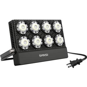 SANSI Outdoor LED Flood Light 350W Equiv. 5000lm Super Bright Security Light, LED Work Light, 5700K Daylight White, IP66 Waterproof Outdoor Lamp Exterior Wall Light for Yard Garage Porch 90-264V