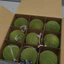 KI Store Moss Green Velvet Christmas Balls 25pcs Flocked Christmas Tree Ornaments for Xmas Holiday Hanging Decor