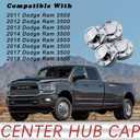 TQPONLY Chrome Dually Wheel Center Cap | Compatible with 2011-2018 Dodge Ram 3500 Accessories | Front & Rear Side 1-Ton DRW 8 Lug 10 Hole Alloy Wheel