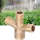 Hose Splitter,4 Way Garden Hose Connector,M14 Thread Brass Hose Spigot Adapter,Hose Faucet Splitter for Car Washing, Sprinkling and Watering defult