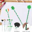 Ciieeo 12Pcs Irish Pencil st patricks day party favor art pencil Cute Pencils for Kids irish party supplies st patricks day pencils school prize classroom supplies Wood student