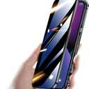 HENGHUI Lockable Anti Peeping Case for iPhone 15 Pro Magnetic Glass Case with Camera Lens Protector Privacy Screen Glass Protector Bumper Case Anti peep Cover with Lock (Black)