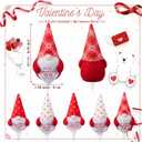 Kathfly 24 Sets Valentines Gnome Mini Plush Figurines Bulk with Heart Cards Red Small Gnome Tired Tray Table Decor Valentine Gift for Coworker Employee Office Home Decoration Galentine Party Supplies