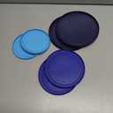 Pyrex 7 Lid Oceanic Shades Bundle for 7202, 7200, 7201, and 7402 Glassware, Made in the USA (Dark Blue, Cobalt Blue, Surf Blue)