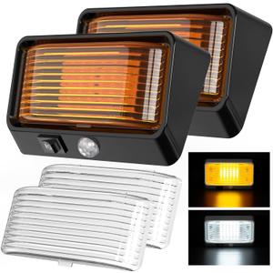 BlueFire RV Exterior LED Porch Light with Motion Sensor  Waterproof, Energy Efficient, Easy Installation, Bright Outdoor LED Lighting for Camper, Trailer, Motorhome (Black)