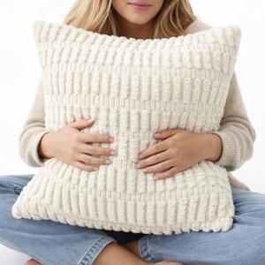 Novabright Weighted Pillow with Glass Bead 9lb Blue Tactile Sensory Throw Pillows Bead Filled Heavy Soft Versatile Stress Relief Cushion for Adults Comfort Relaxation Sleep Thoughtful Gift, 17 X 17 X 2.95 Inches